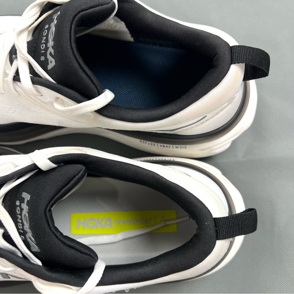 Hoka One One Bondi 8 White/Black Men’s 12.5 Great Condition! Running Shoes - Picture 7 of 15